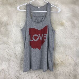 Love Racer Back tank top, Yoga, Gym, Bicycling, Layer, SZ L